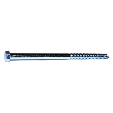 Midwest Fastener Lag Screw, 3/4 in, 14 in, Steel, Zinc Plated Hex Hex Drive, 10 PK 09865